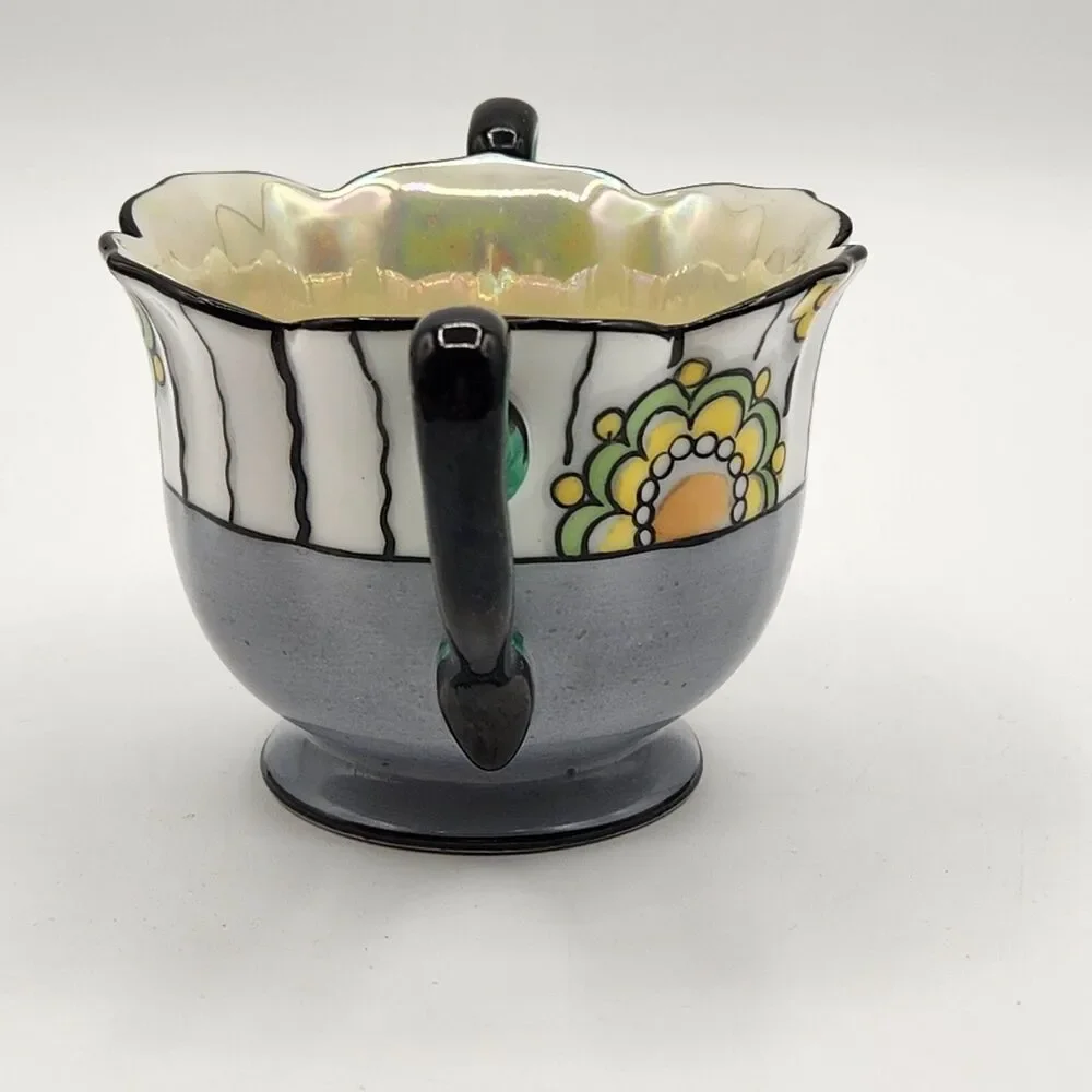 Noritake Sugar Creamer Set Floral  Era 1930-40 M Series Hand Painted Japan MCM